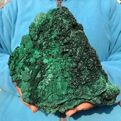 8.5LB Natural Green Malachite Spherical Quartz Cluster Crystal Mineral Specimen • $15.50