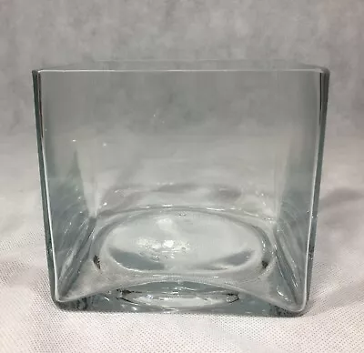 £5.83 • Buy Clear Glass Square Cube 5.5  Planter Pot Vase
