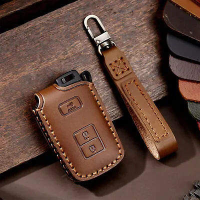 Leather Smart Car Key Cover Case Fob Holder For Toyota 4 Runner Tundra Tacoma` • $15.89