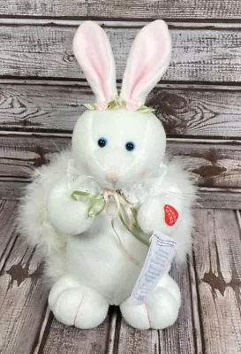 GANZ Plush Musical Light Bunny Rabbit April Animated Wings White Roses 10  NWT • $19.99