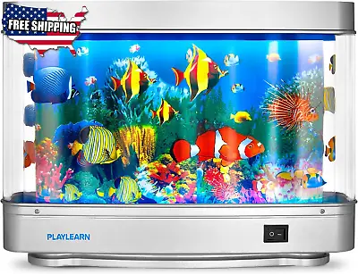 Fake Fish Tank Mini Aquarium Artificial Fish Tank With Moving Fish Fake Aqua NEW • $57.20