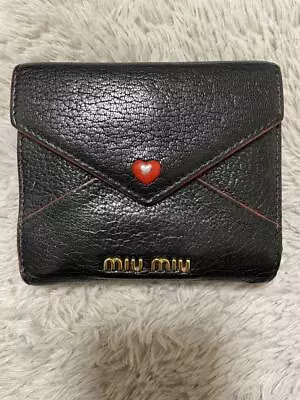 Miumiu Miu Miu Folding Wallet Love Letter Wallet • £96.04