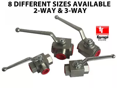 £23.99 • Buy HYDRAULIC BALL VALVE BSP Isolating Shut Off Lever 2 / 3 Way Steel High Pressure