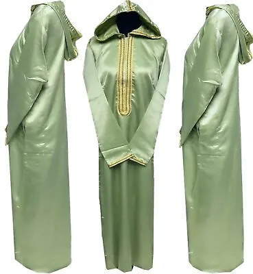Moroccan Style Unisex Hooded  Djellaba  Long Dress Abaya • £24.99