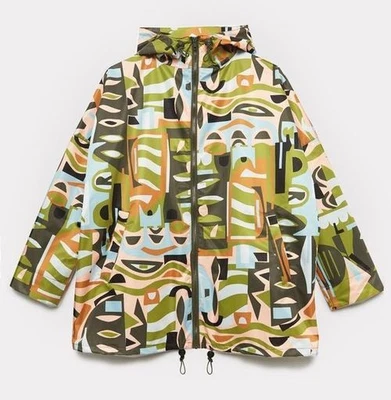$68 • Buy GORMAN Claire Johnson Camo Hooded Raincoat Jacket Size S / M