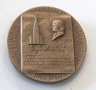 Medallic Art Co Signers Of The Declaration Of Independence Roger Sherman Medal • $8.95