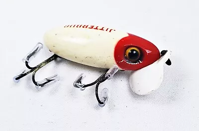 Fred Arbogast WWII Jitterbug Lure White Red Arrowhead White Plastic Lip • $9.99