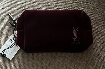 Yves Saint Laurent Ysl Beauty Red Velvet Make Up Bag New • £6.99