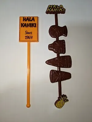 2 Different TIKI Bar Swizzle Stick Stir Sticks Hala Kahiki Chicago IL 143 • $12