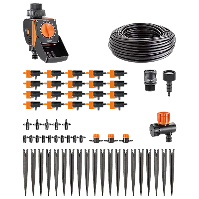 £45.50 • Buy Irrigation System With Water Timer. Claber 90766 Drip Kit 20 Logica