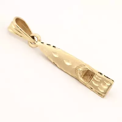 6.1 Gram Vintage 14k Solid Yellow Gold Motor Speed Boat Diamond Cut Pendant • $842.96