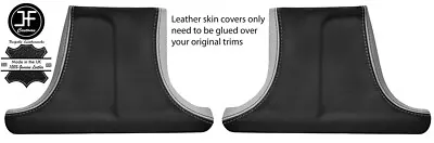 Black & Grey Leather 2x Lower B Pillar Covers For Mercedes W202 C Class 93-00 • $168.29