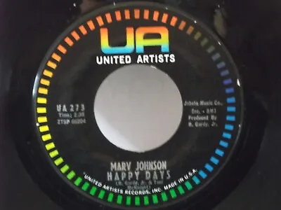 Marv JohnsonUA 273 Happy Days US7  451961 Classic R&B Mint- • $9.99