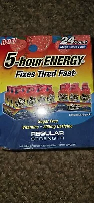 5-Hour Energy Shots Berry Flavor Regular Strength Sugar-Free 24 Pack Exp: 10/25 • $44.54