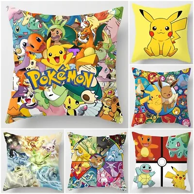 £3.59 • Buy 45cm Pokemon Pikachu Cushion Cover Throw Pillow Case Home Sofa Bed Office Decor