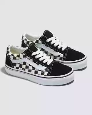 VANS - Size US12 Kid's 'Old Skool Checkerboard' Skate Shoe Sneaker SK8 Lace Up • $19.95