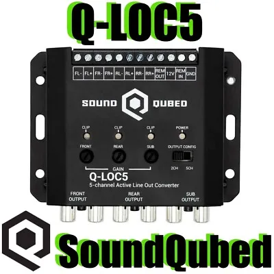 SoundQubed Q-LOC5 Active Line Out Converter 2-5 Channel W/LED Clipping Lights • $59.95