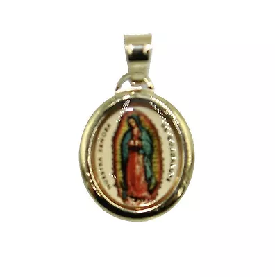 Virgen De Guadalupe Oval Medal 14k Yellow Gold  - Our Lady Of Guadalupe Medal • $139.95
