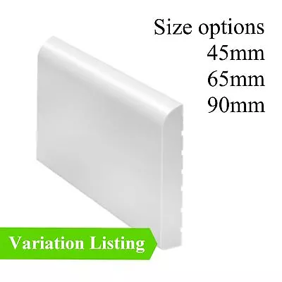 White Bullnose Window Door Trim X 5 Metres / Skirting Upvc Plastic Menu Options • £16.99