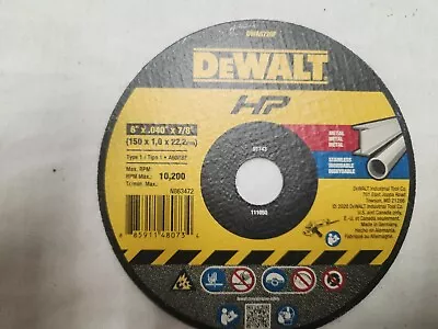 Dewalt DW 8726 F 6  X .040  X 7/8  Thin Cut-Off Wheel  25 Pack • $49.99