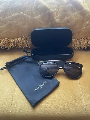 Balmain Paris Sunglasses Women Brown Tortoise BL2121 Case Dustbag And Box • $85.99