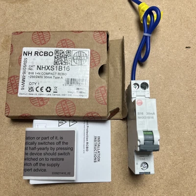 Wylex  Miniature RCBO NHXS1B16 B16 Type A  - White • £16