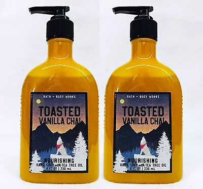 2 Bath & Body Works TOASTED VANILLA CHAI Nourishing Hand Soap Liquid Wash 8 Oz • $18.99