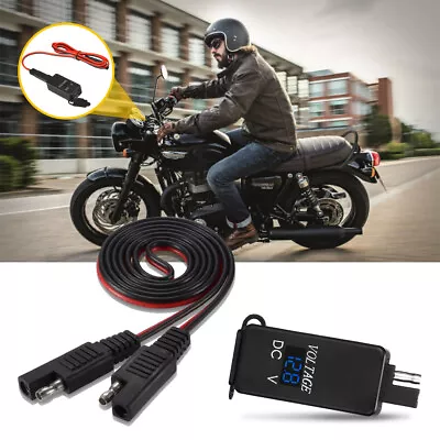 Motorcycle SAE To USB Cable Adapter Dual USB Port GPS Phone Charger&Voltmeter US • $10.85