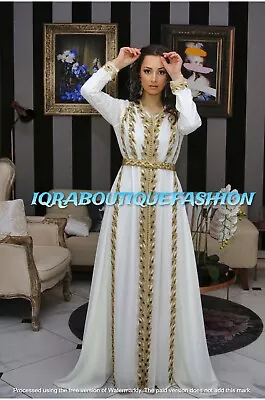 Sale New Moroccan Dubai Kaftans Abaya Farasha Dress Very Fancy Long Gown • $86.99