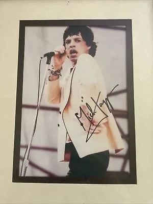 Mick Jagger’s Signed 8x10 Framed Read Description • $29.99