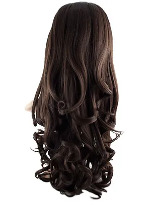 KOKO EVA LOOSE CURL NATURAL LOOK WAVY HAIR 3/4 HALF HEAD WIG 24  Various Colours • £24.99