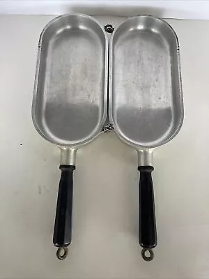 Vintage Miracle Maid Cookware Fish Fry Aluminum Folding Hinged Omelet Pan  • $50