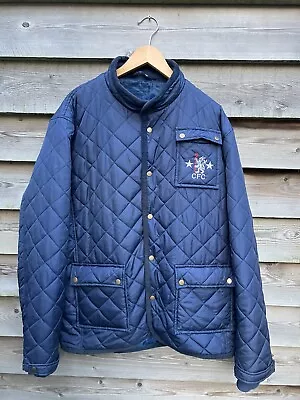 Chelsea FC Mens Jacket XL Adult. Hooded Padded Quilted OFFICIAL Football Coat • £24.99