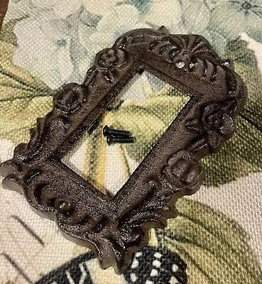 Cast Iron Single Switch Plate Outlet Cover GFCI Farmhouse Decorator Wall Rocker • $10.44