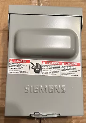 SIEMENS WN2060 60A RAINPROOF PULL OUT AC DISCONNECT SWITCH ENCLOSED Single Unit • $16