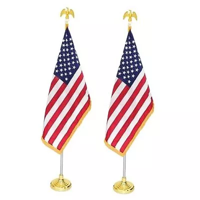 8FT Telescoping Indoor Flag Pole Kit American Flag With Stand Indoor Flag  • $162.52