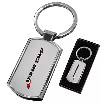 Mclaren Metal Key Chain Ring Fob Chrome New   • £6.99