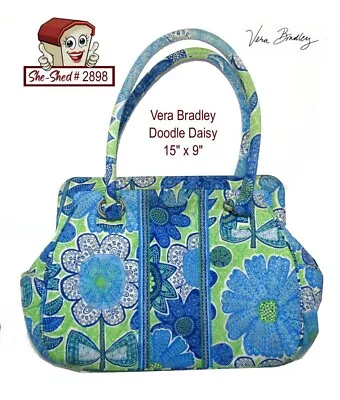 Vera Bradley Purse Doodle Daisy Floral Frame Bag Magnetic Snap Closure • $24.95