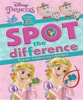£4.95 • Buy NEW Disney PRINCESS  SPOT THE DIFFERENCE - STICKERS COLOURING PUZZLES