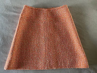 Boutique By Jaeger Womens Size 8 Orange Tweed Style Skirt Fully Lined • £34