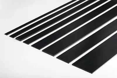 Black -  1 Metre Durable PVC Flat Bar In Multiple Sizes  Trim Architrave Cover • £3.49