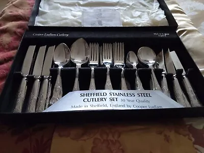 Beautiful Cooper Ludlam Sheffield 44 Piece Canteen Of Cutlery S/S Kings Pattern • £69.99