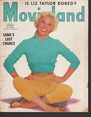 Movieland Magazine January 1954  Doris Day Cover - Free Shipping • $17.99