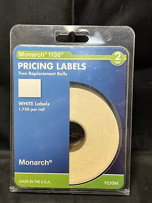 Brand New 2 Rolls White Monarch Model 1136 2 Line Pricing Labels 925084 • $12.11