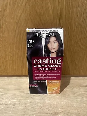 Loreal Paris Ammonia Free Blue Black Hair Dye Casting Crème Glossy 210 • £12.95