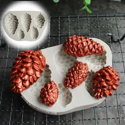 $8.28 • Buy Chocolate Mould Pine Cone Fondant Cake Decor Mold Nut Silicone Sugarcraft