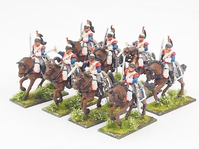 Perry Miniatures 28mm Napoleonic French Cuirassiers X 8. Painted. Blue 199 • £45