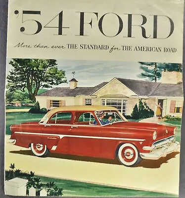 1954 Ford Brochure Crestline Mainline Customline Wagon Original 54 Not A Reprint • $8.95