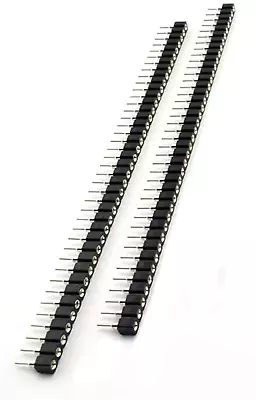 Single Row Round Headers Machine Pin Female 0.1  2.54Mm 40 Pins(Pack Of 10) • $14.73