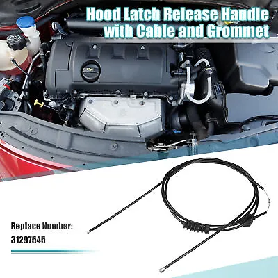 Car Hood Latch Release Cable Fit For Volvo XC60 2010-2016 No.31297545 Black • $17.38